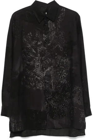 YOHJI YAMAMOTO Camisa con estampado abstracto
