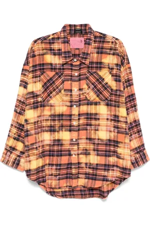 R13 Camisa con cuadros estampados