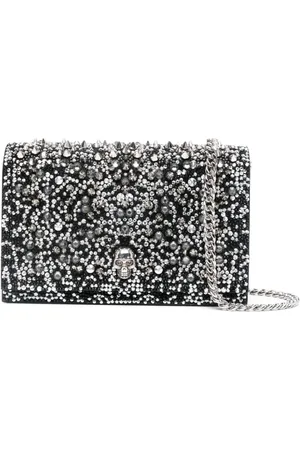 Alexander McQueen Bolsa crossbody con motivo Skull pequeña