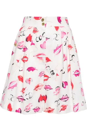 CHANEL Shorts con estampado de boceto 1990-2000