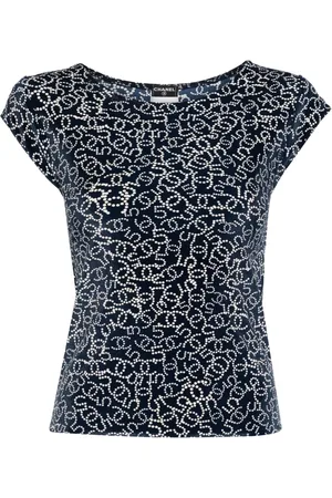 CHANEL Playera con estampado CC 2006