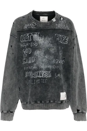 Maison Mihara Yasuhiro Sudadera con efecto blanqueado