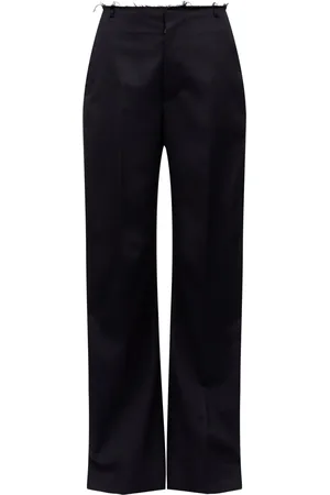 Maison Margiela Pantalones rectos con bordes sin rematar