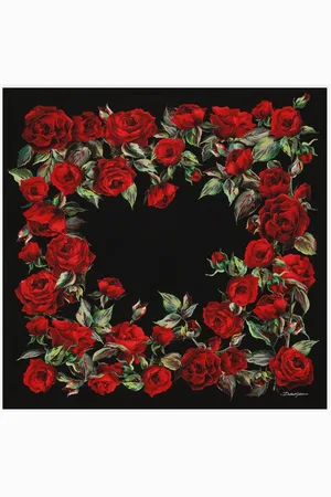 Dolce & Gabbana Mascada con rosas estampadas