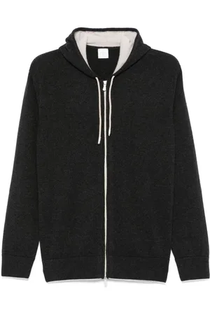 ELEVENTY Hoodie de cachemira con cierre