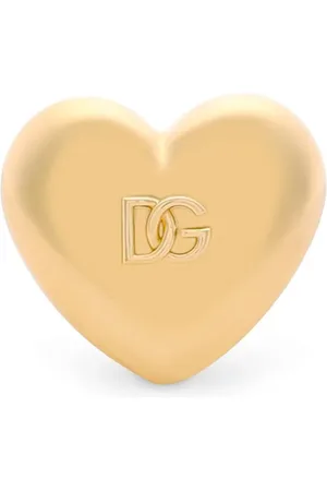 Dolce & Gabbana Anillo en forma de corazón con logo en relieve