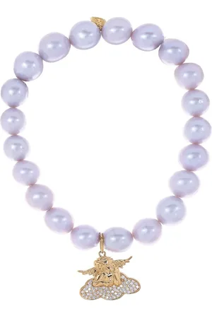 Sydney Evan Pulsera Cherub en oro amarillo de 14kt con perla