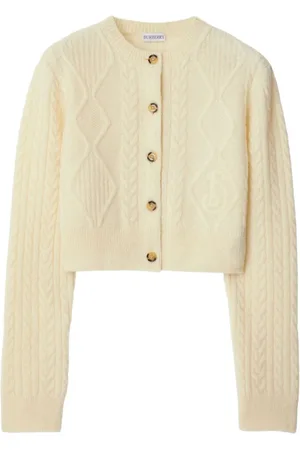 Burberry Cárdigan corto de tejido Aran
