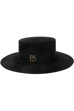 Ruslan Baginskiy Sombrero canotier con detalle del monograma