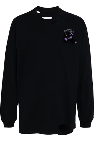 DOUBLET Playera con detalle de oso