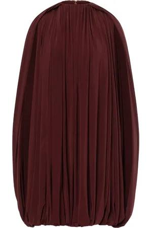 Serafini Vestido corto con capa fruncida