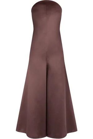 Serafini Jumpsuit strapless satinado