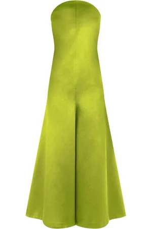Serafini Jumpsuit strapless de satén
