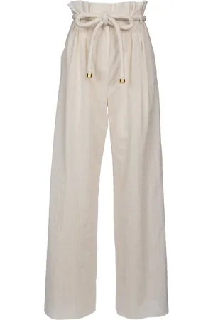 Loro Piana Pantalones con cinturón estilo cuerda