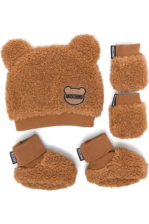 Moschino Set de gorro de piel artificial