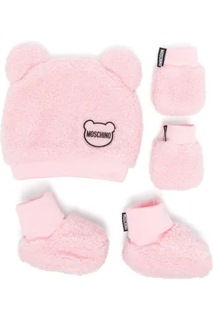 Moschino Set con gorro de pelo artificial