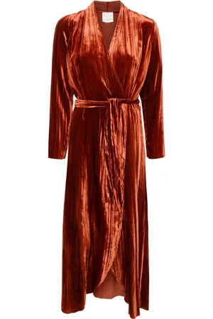 FORTE FORTE Vestido midi de terciopelo con pliegues