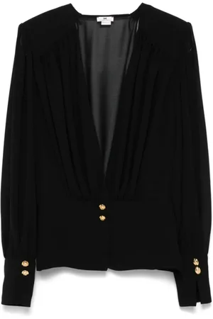 Elisabetta Franchi Blusa de georgette con peplum