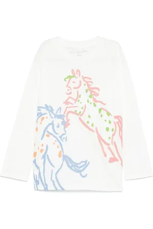 Stella McCartney Playera con ilustración estampada