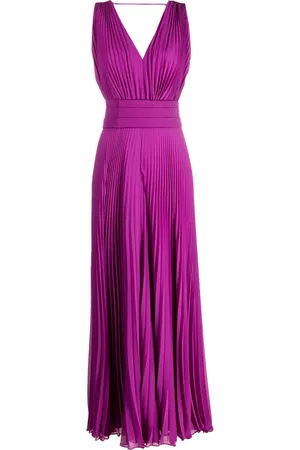 Max Mara Vestido largo plisado