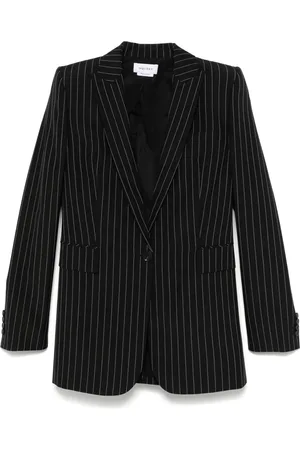 Alexander McQueen Blazer con motivo de rayas diplomáticas