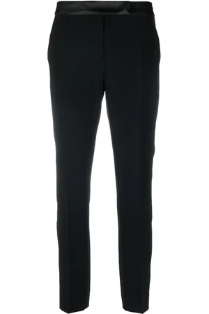 Max Mara Pantalones slim con ribete satinado