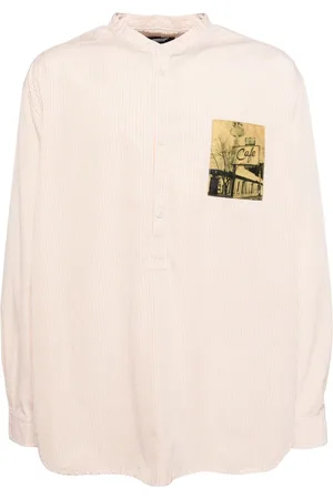 UNDERCOVER Camisa con estampado gráfico y motivo de rayas