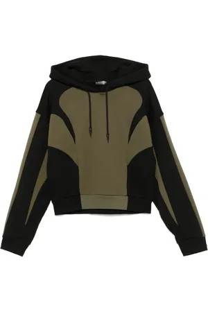 MUGLER Hoodie con diseño color block