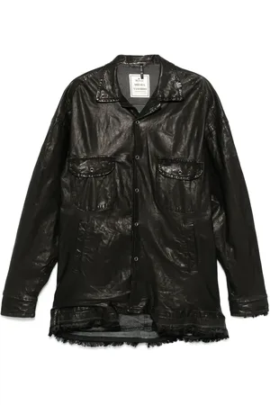 Maison Mihara Yasuhiro Camisa de cuero con botones