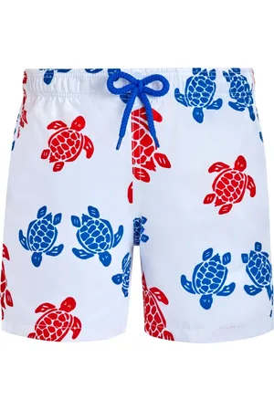 Vilebrequin Shorts de playa con tortugas estampadas