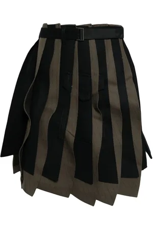 SACAI Falda plisada con diseño asimétrico
