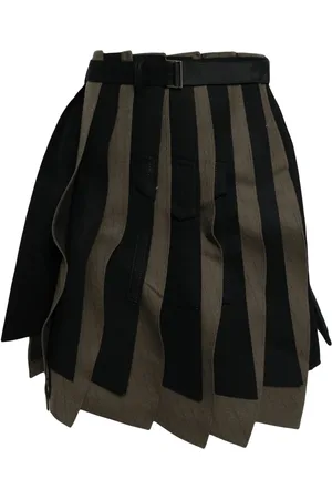 SACAI Falda plisada con diseño asimétrico