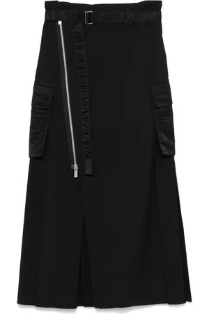 SACAI Falda midi con diseño plisado