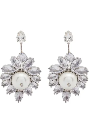 Simone Rocha Aretes Double Ended Crystal Crest