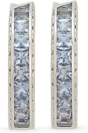 Dolce & Gabbana Aretes Anna en oro de 18kt con zafiro
