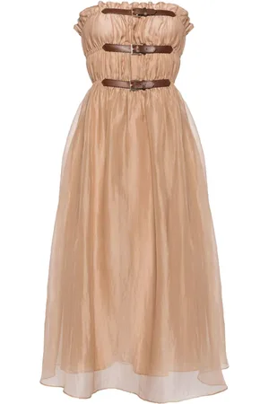 Cynthia Rowley Vestido de seda Buckle Up