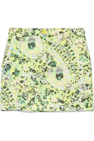 Essentiel Antwerp Falda corta con motivo floral en jacquard