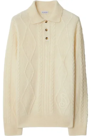 Burberry Playera tipo polo tejida de arán