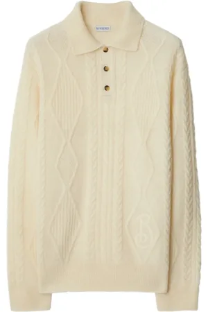 Burberry Playera tipo polo tejida de arán