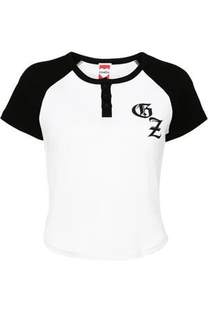 Ground Zero Playera tejida de canalé con logo estampado
