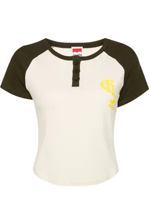 Ground Zero Playera tejida de canalé con logo estampado