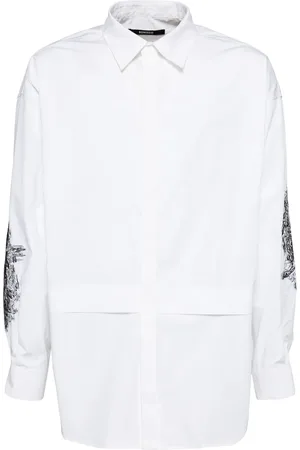 SONGZIO Camisa con mangas bordadas