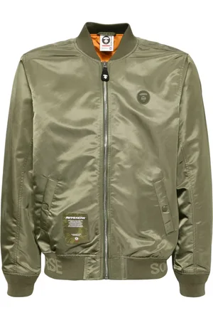 A Bathing Ape Chamarra bomber con parche del logo