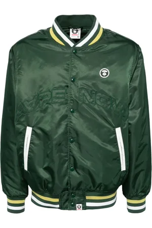 A Bathing Ape Chamarra bomber con parche del logo