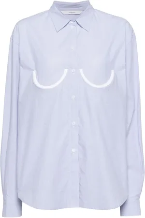 pushBUTTON Camisa estilo brasier con rayas estampadas