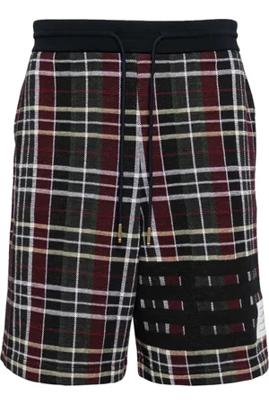 Thom Browne Shorts deportivos con cuadros estampados
