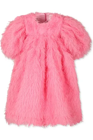 CAROLINE BOSMANS Vestido corto con plumas artificiales