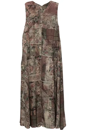 ZIGGY CHEN Vestido midi con estampado abstracto