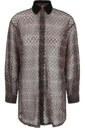 Missoni Camisa tejida de lamé