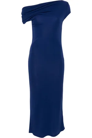 Givenchy Vestido midi con cuello desbocado